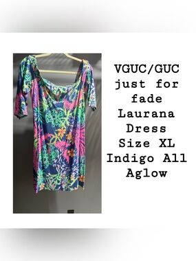 Lilly Pulitzer Indigo Aglow Multicolor Floral Dress